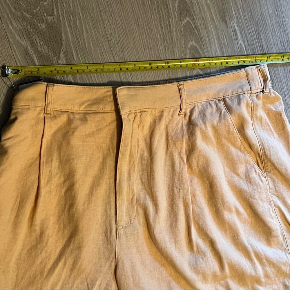 Abercrombie & Fitch linen Bermuda Tailored Orange shorts L NWT - Picture 6 of 14